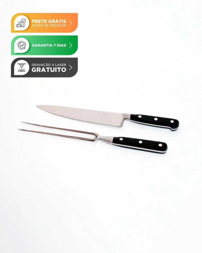 Conjunto Faca 8” e Garfo 6” Trinchante - Imagem 1